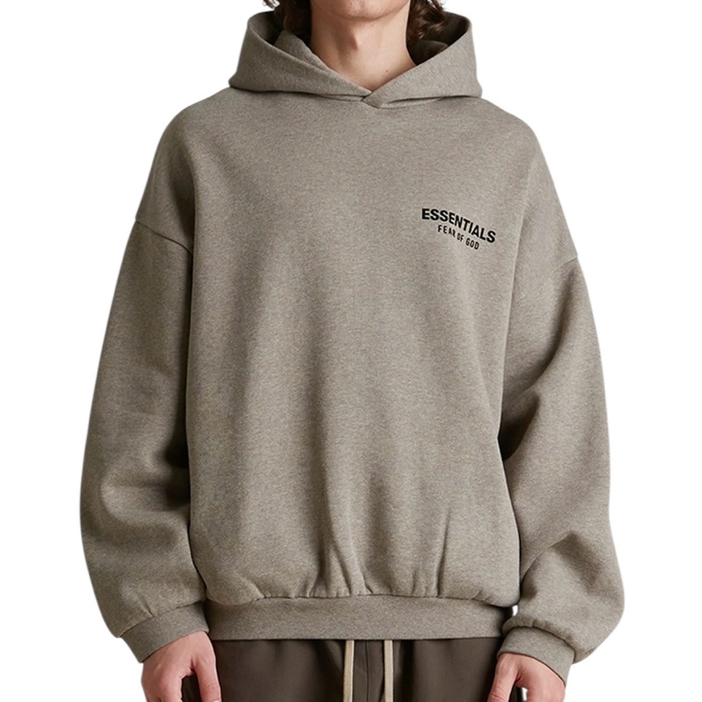 Fear Of God Essential Fleece Hoodie Heather Grey Color Men’s L NWT